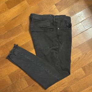 Madewell 9" Mid-Rise Skinny Jeans in Berkeley Black: Button-Through 33